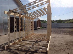 Estructura de madera para la playa