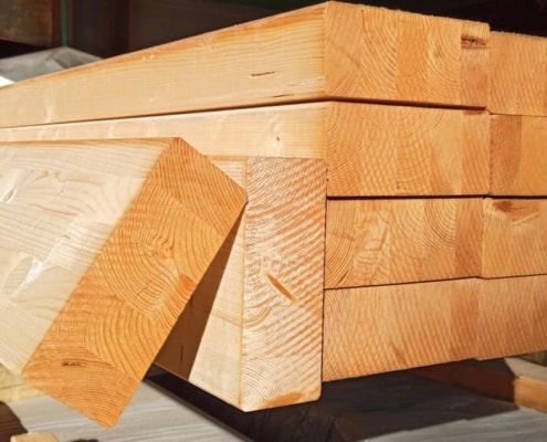 Vigas de madera para exterior e interior